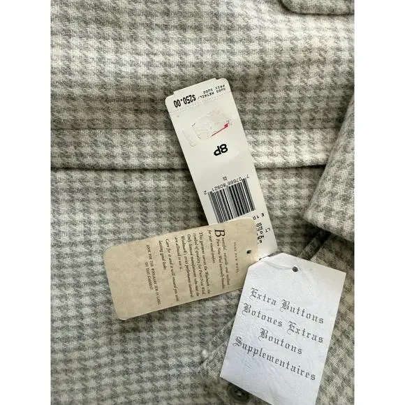 Lauren Ralph Lauren 100% Wool Houndstooth Blazer Jacket 8P NWT Vintage Classic - Picture 3 of 9